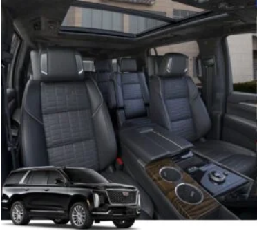 Black Cadillac Escalade ESV SUV