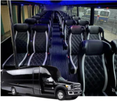 Black executive mini bus